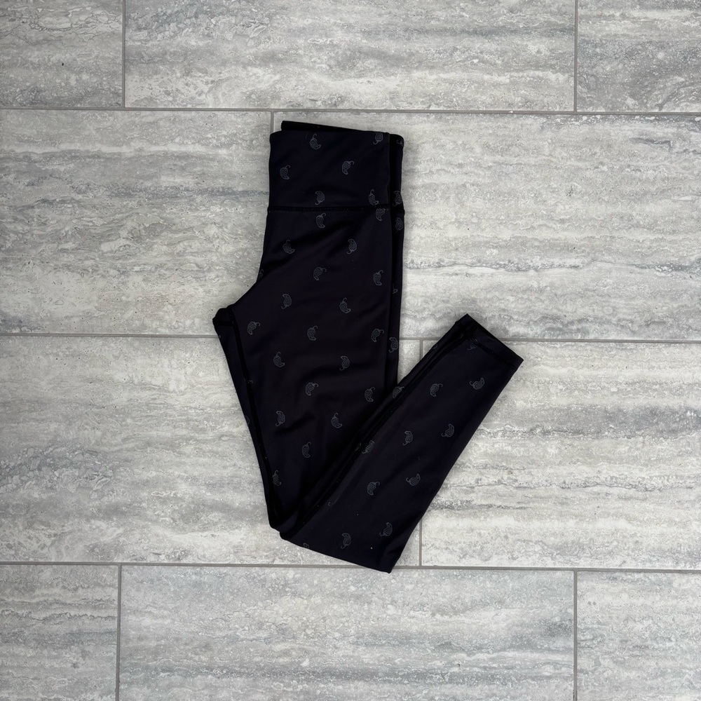 Chipotle Black Leggings Womens Size Small chili Pepper Black Strech‎ athletic